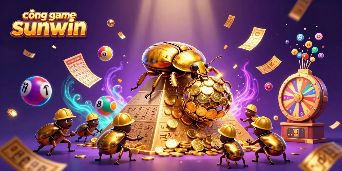 Engage with cổng game sunwin as golden beetles navigate a vibrant casino world.