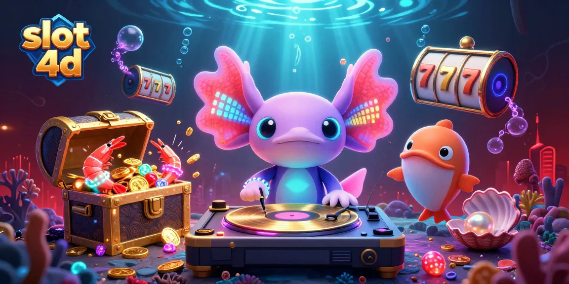 Menggoda keberuntungan dengan slot 4d, lihat DJ axolotl warna neon dan teman-temannya dalam pesta bawah laut!