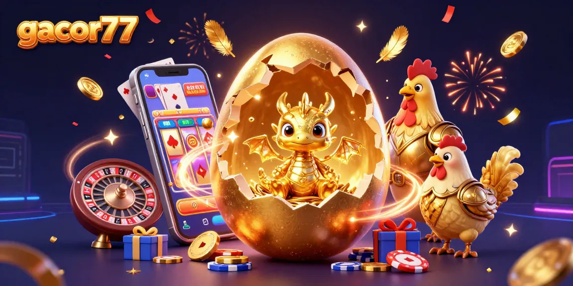 Mengalami permainan gacor77 dengan naga emas dari telur, terinspirasi dari kasino.