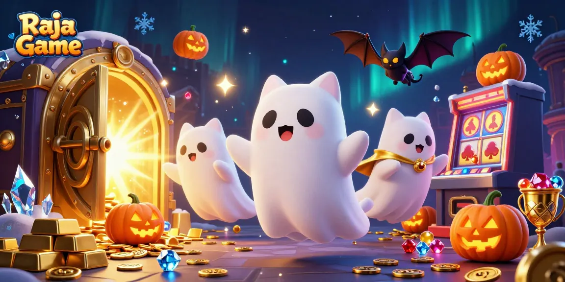 Experience thrilling gameplay with Raja Game's vibrant casino-themed illustration showcasing exciting games.