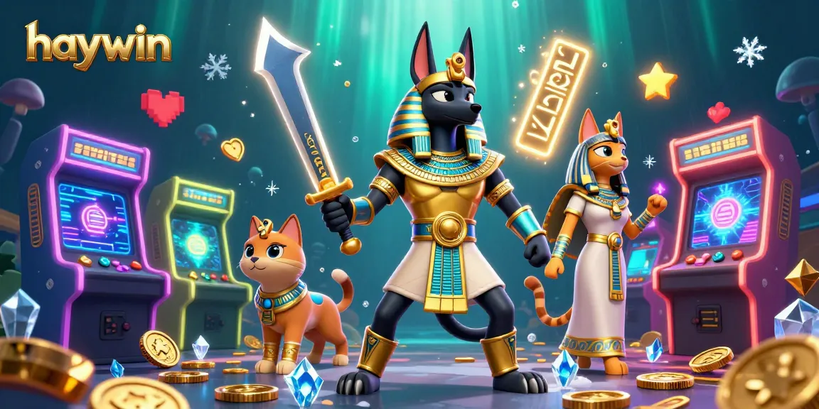 Experience exciting games at haywin with ancient Egyptian themes and vibrant casino elements.