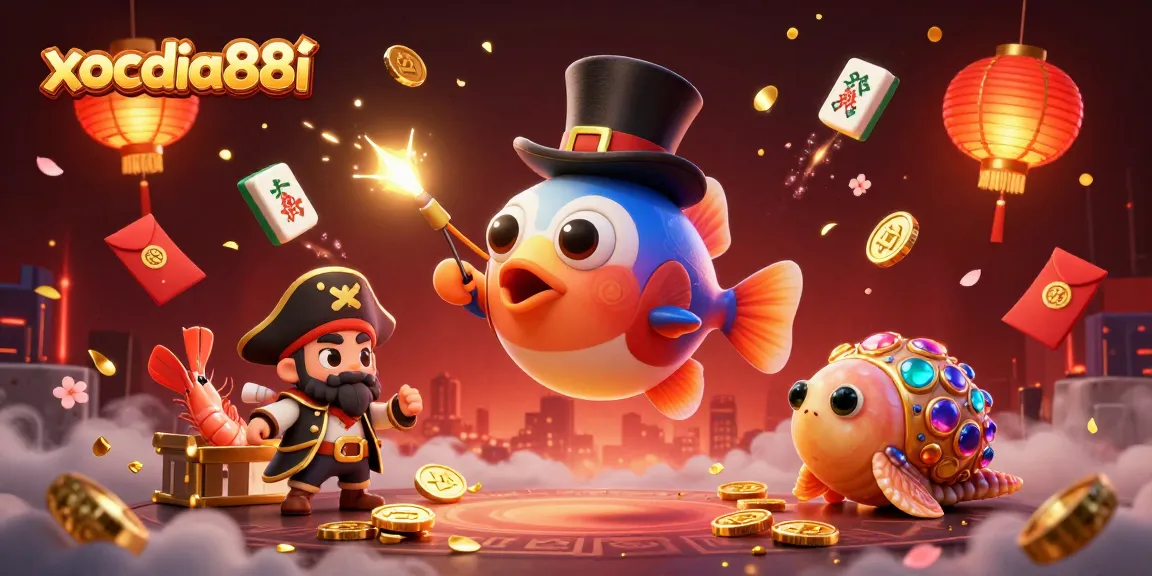 Engage with the excitement of xocdia88i, featuring cartoon characters in a vibrant casino setting.