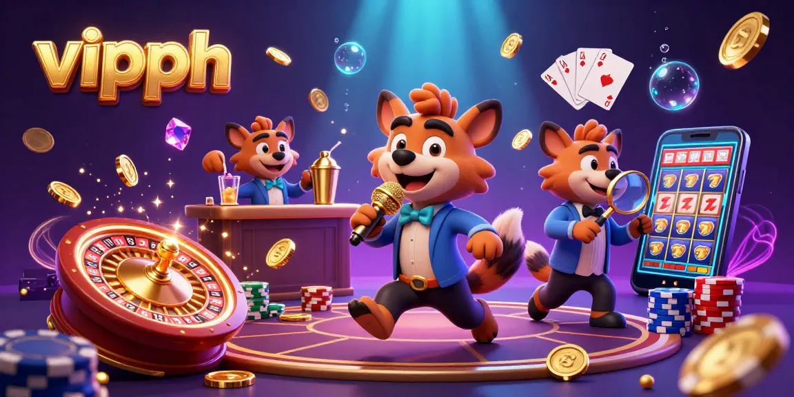 Experience thrilling gaming at vipph with hyena entertainers in a vibrant casino scene.