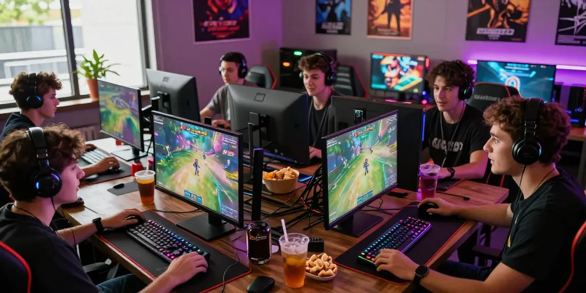 Engaging gaming club scene showcasing multiplayer excitement and social interaction at the hit club.